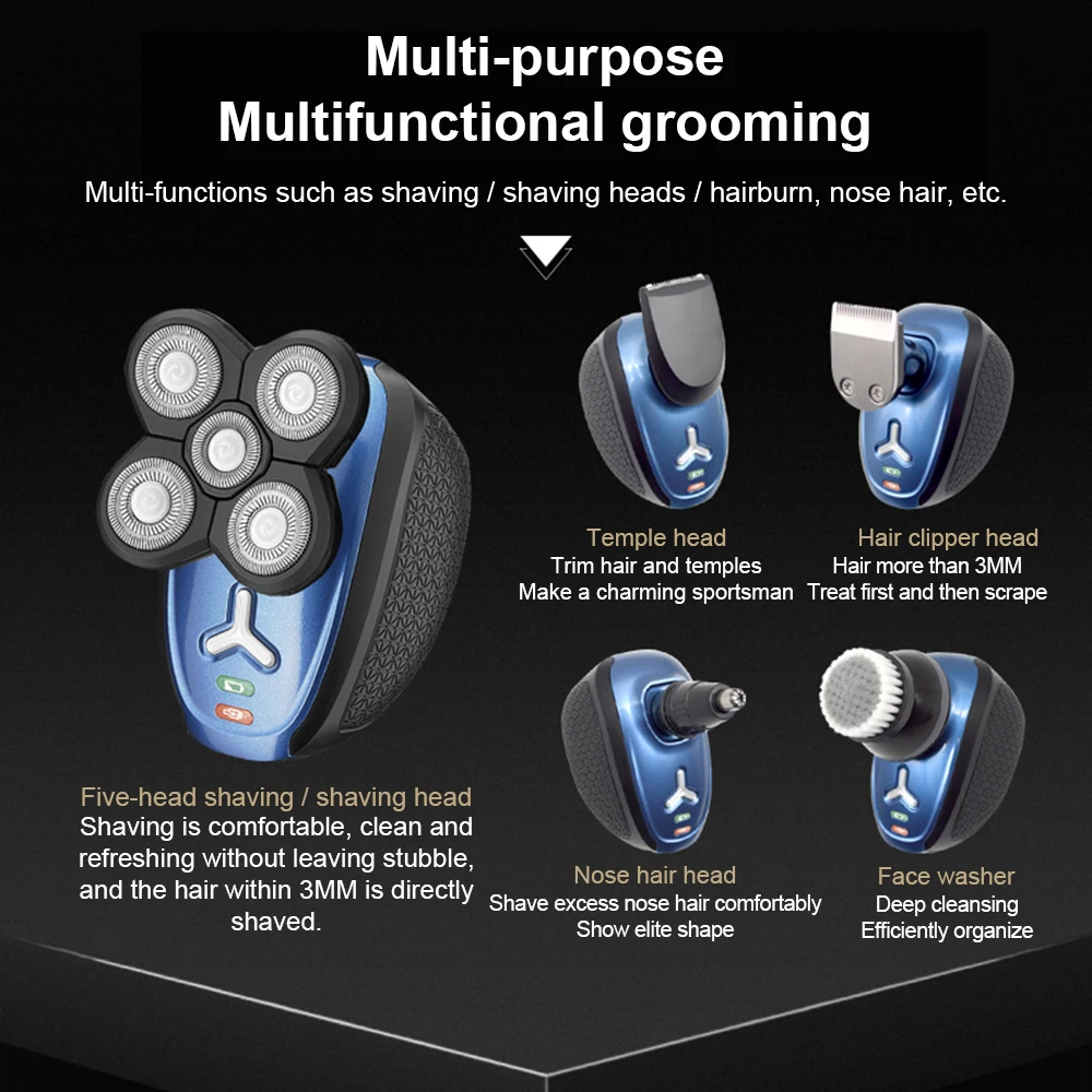 Fashion Portable Nose Hair Trimmer 5-in-1 Razor Hair Trimmer Electric Shaver Hair Care Trimmers Hair Blue 5 In 1
Fashion Portable Nose Hair Trimmer 5-in-1 Razor Hair Trimmer Electric Shaver Hair Care Trimmers Hair Blue 5 In 1