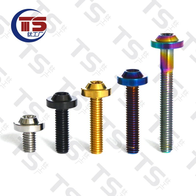 TS Titanium Alloy Butterfly Umbrella Head Screw M6X20/25/30/40/45mm Hex Umbrella Head locomotive housing Screw 1pc
TS Titanium Alloy Butterfly Umbrella Head Screw M6X20/25/30/40/45mm Hex Umbrella Head locomotive housing Screw 1pc