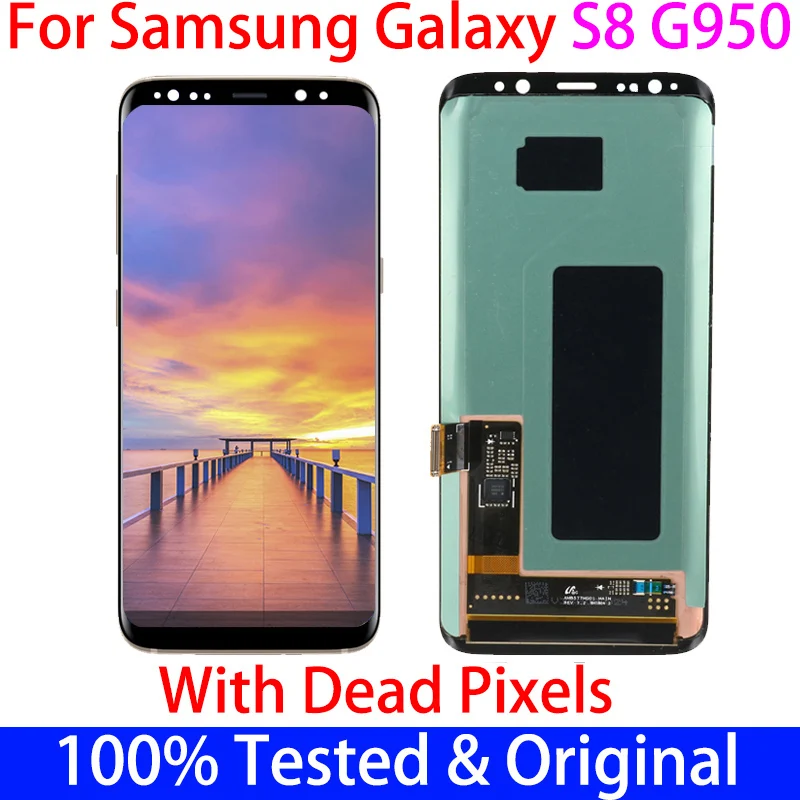 Original S8 With Dead Pixels LCD For SAMSUNG Galaxy S8 G950 G9500 SM-G950F G950U G950W Display + Touch Screen Digitizer Assembly
Original S8 With Dead Pixels LCD For SAMSUNG Galaxy S8 G950 G9500 SM-G950F G950U G950W Display + Touch Screen Digitizer Assembly