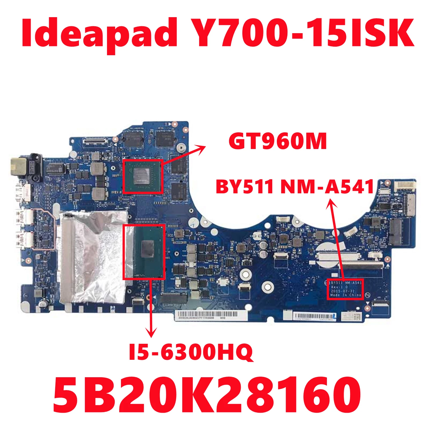 FRU:5B20K28160 материнская плата для Lenovo Ideapad Y700 Y700-15ISK материнская плата для ноутбука BY511 с бритьями 100% тест
FRU:5B20K28160 материнская плата для Lenovo Ideapad Y700 Y700-15ISK материнская плата для ноутбука BY511 с бритьями 100% тест