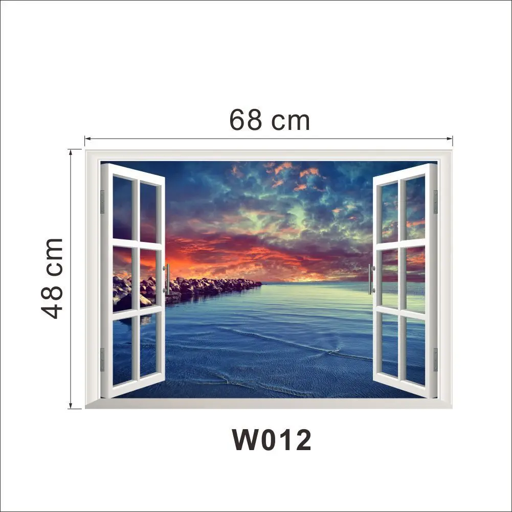 Beach Fire Cloud Fake Window Bedroom Living Room Background Decoration Removable Wall Sticker
Beach Fire Cloud Fake Window Bedroom Living Room Background Decoration Removable Wall Sticker