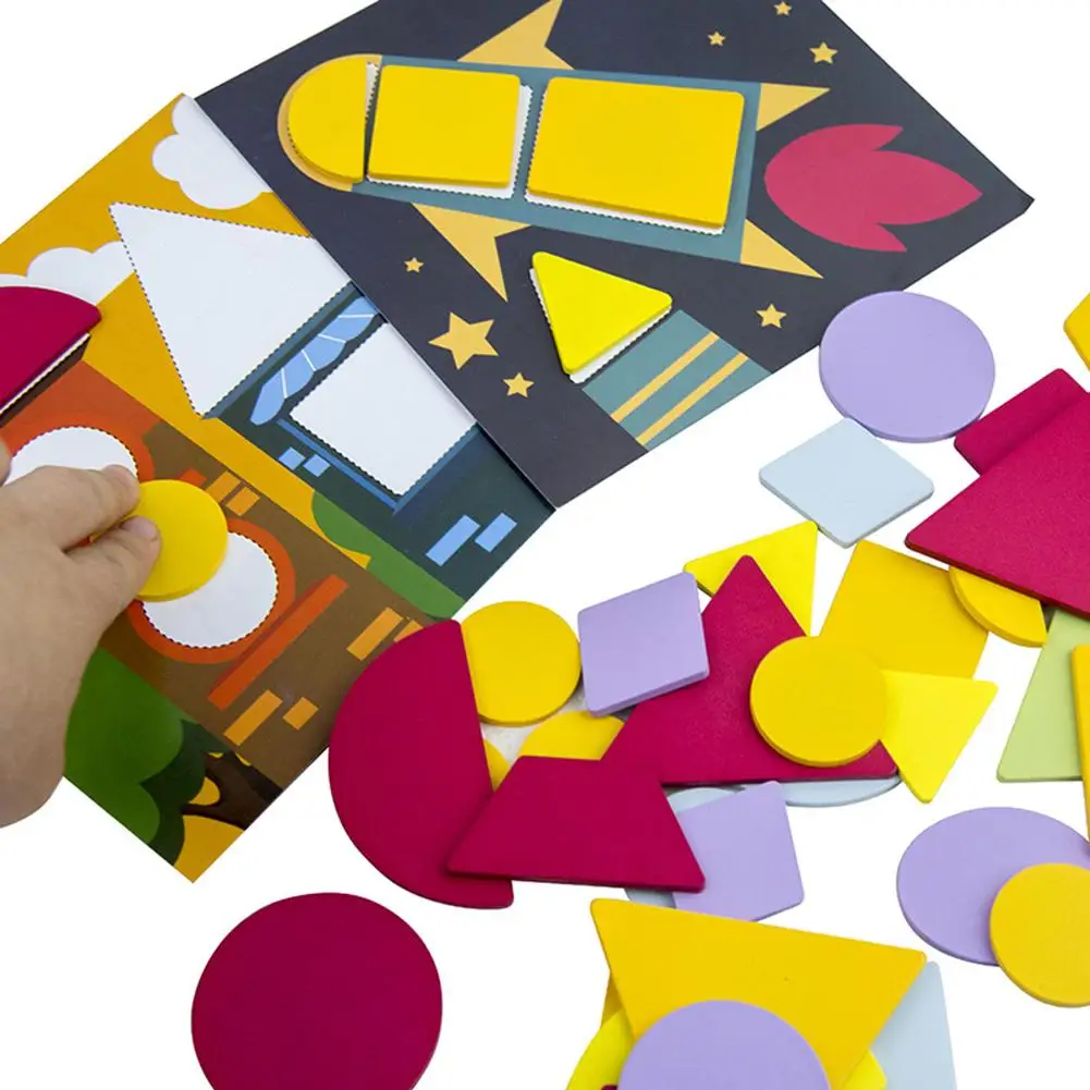 120Pcs Colorful Wooden Geometric Puzzle Tangram Card Shape Recognition Education Kids Interactive Toy
120Pcs Colorful Wooden Geometric Puzzle Tangram Card Shape Recognition Education Kids Interactive Toy