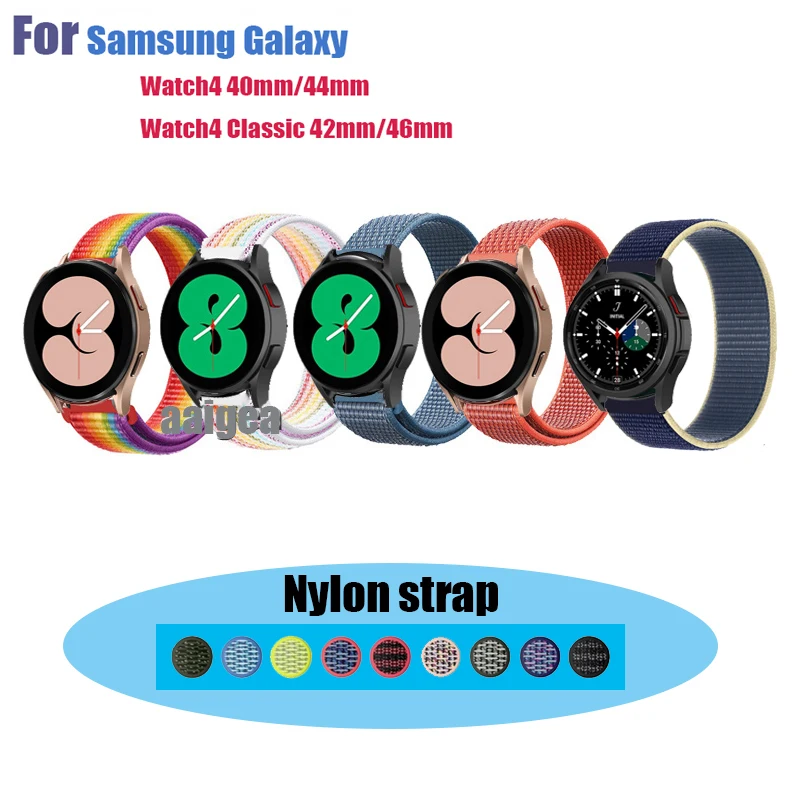 Ремешок нейлоновый спортивный для наручных часов, браслет для Samsung Galaxy Watch 4 Classic 42 мм/46 мм, 40 мм/44 мм, 20 мм 22 мм
Ремешок нейлоновый спортивный для наручных часов, браслет для Samsung Galaxy Watch 4 Classic 42 мм/46 мм, 40 мм/44 мм, 20 мм 22 мм