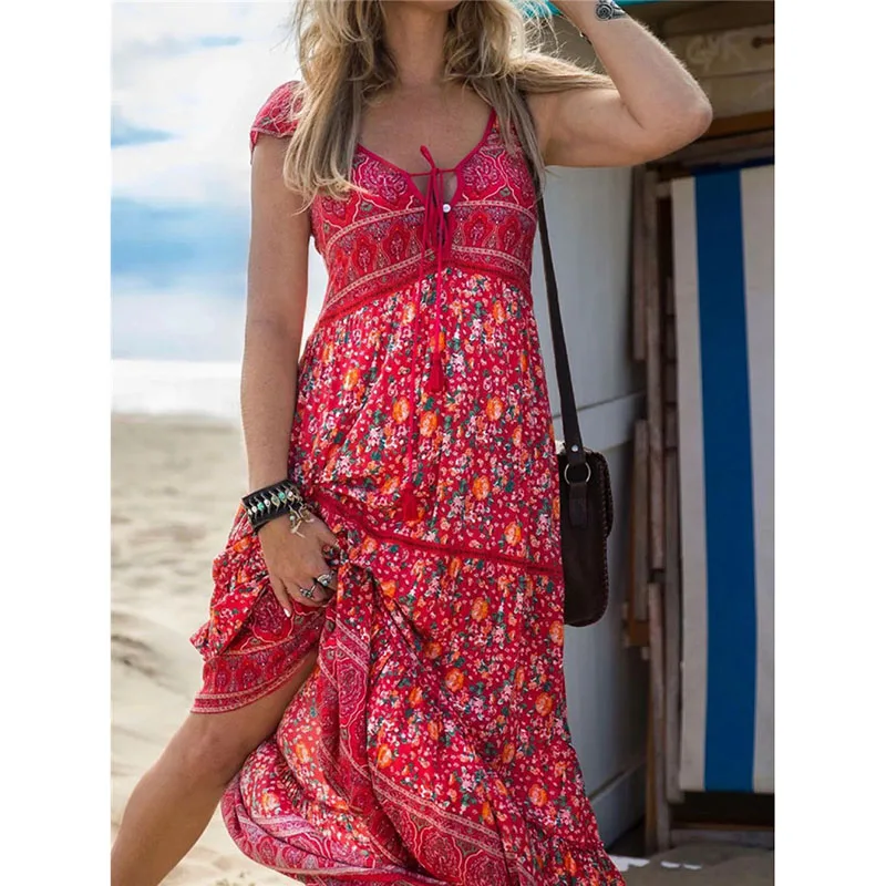 Floral Tassel Summer Dress Woman V Neck Short Sleeve Maxi Dresses Summer 2021 Mid Length Bohemian Party Dresses for Women 2021
Floral Tassel Summer Dress Woman V Neck Short Sleeve Maxi Dresses Summer 2021 Mid Length Bohemian Party Dresses for Women 2021