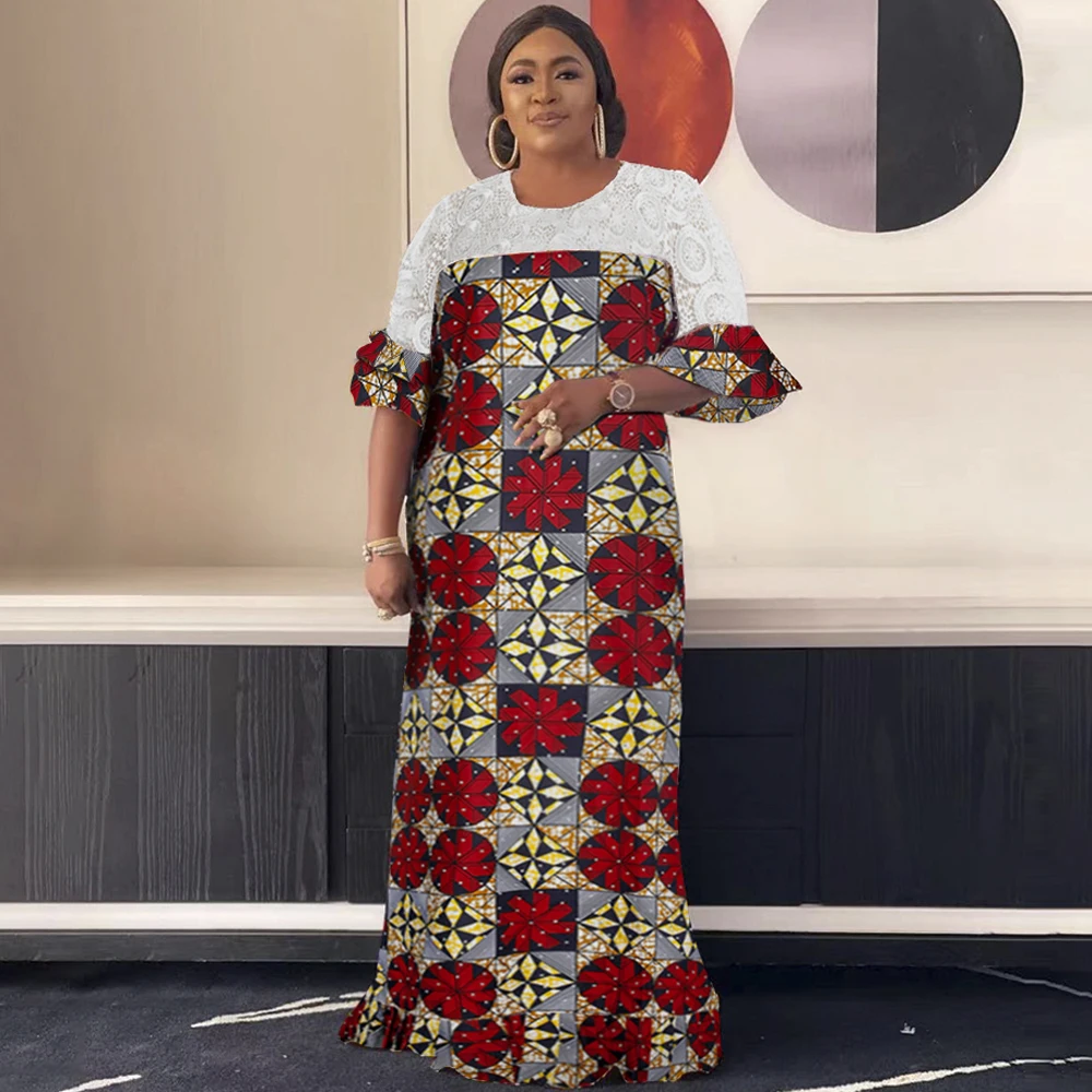 MD African Dashiki Print Wax Dress Women Lace Maxi Dress Ruffle Sleeve Ankara Kaftan Abaya Plus Size Gown Wedding Party Dresses
MD African Dashiki Print Wax Dress Women Lace Maxi Dress Ruffle Sleeve Ankara Kaftan Abaya Plus Size Gown Wedding Party Dresses