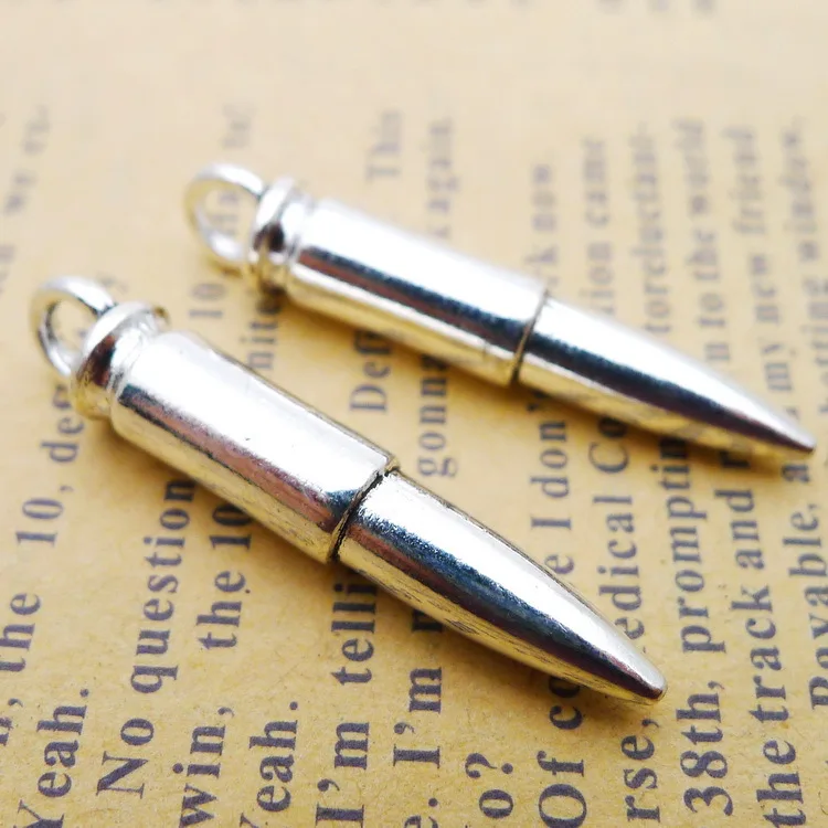 6Pcs 6*33mm Charms Sniper Rifle Bullet Warhead War Antique Silver Color Pendants Making DIY Handmade Jewelry Factory Wholesale
6Pcs 6*33mm Charms Sniper Rifle Bullet Warhead War Antique Silver Color Pendants Making DIY Handmade Jewelry Factory Wholesale