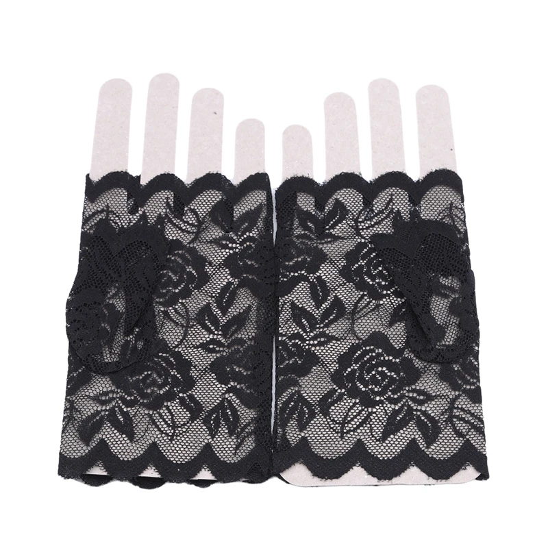 Sexy Summer Dance Women Female Gloves Fashion Ice Silk Lace Thin Touch Screen Lady Bride Party Half Finger Fishnet Gloves
Sexy Summer Dance Women Female Gloves Fashion Ice Silk Lace Thin Touch Screen Lady Bride Party Half Finger Fishnet Gloves