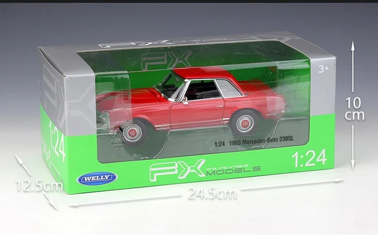 1:24 Welly Benz 230SL Red / Cream White Diecast Model Car 
1:24 Welly Benz 230SL Red / Cream White Diecast Model Car