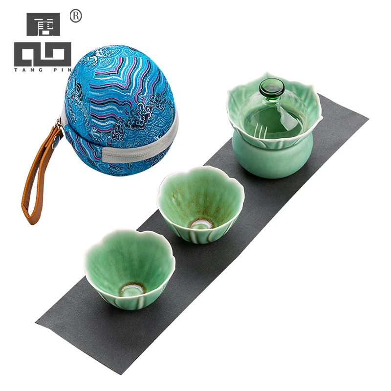 Зеленые керамические чайники TANGPIN gaiwan с 2 чашками, портативная чайный набор для Путешествия Посуда для напитков
Зеленые керамические чайники TANGPIN gaiwan с 2 чашками, портативная чайный набор для Путешествия Посуда для напитков