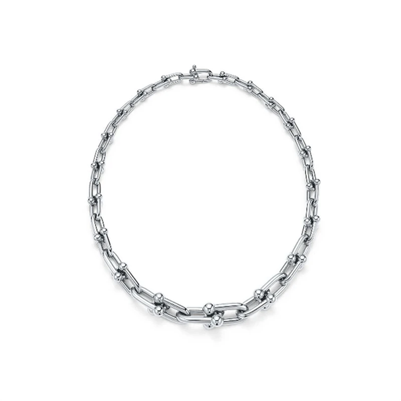 TIFFON 1:1 S925 Sterling Silver Gradient U-Shape Chain Trendy Necklace Women Logo Fine High-End Jewelry Holiday Birthday Gift
TIFFON 1:1 S925 Sterling Silver Gradient U-Shape Chain Trendy Necklace Women Logo Fine High-End Jewelry Holiday Birthday Gift