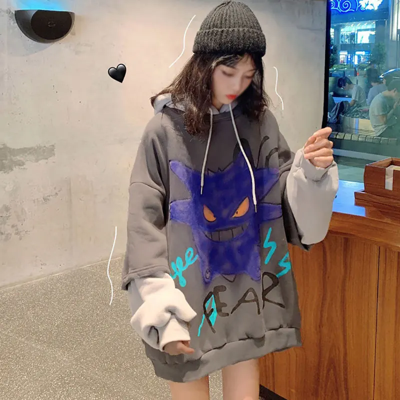 ROPALIA Hooded Sweatshirt Drawstring Autumn Loose Thickening Plus Velvet Fake Two Coat Tops
ROPALIA Hooded Sweatshirt Drawstring Autumn Loose Thickening Plus Velvet Fake Two Coat Tops