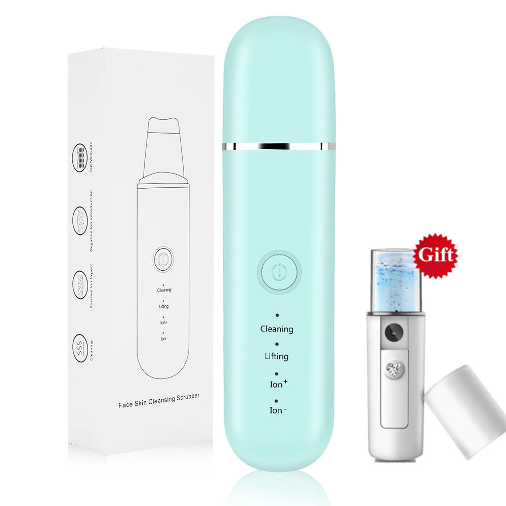 Ultrasonic Skin Scrubber Vibration New Blackhead Remover Face Pore Spots Cleaner Facial Skin Care + Mini Nano Spray Face Steamer
Ultrasonic Skin Scrubber Vibration New Blackhead Remover Face Pore Spots Cleaner Facial Skin Care + Mini Nano Spray Face Steamer