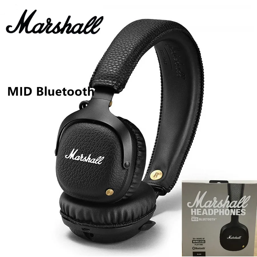 

Оригинальная гарнитура MARSHALL MID BLUETOOTH с креплением на голову, HiFi Rock сабвуфер, Беспроводная Bluetooth-гарнитура, черные Игровые наушники MID