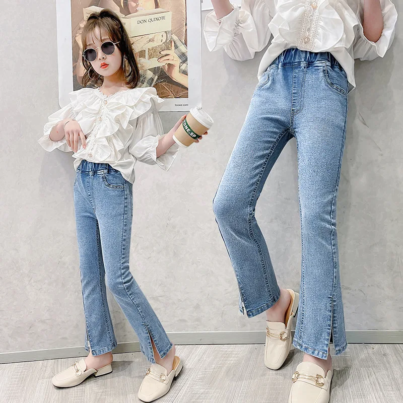 Girls Jeans Spring Summer Kids Denim Trousers for Girls Skinny Stretch Jeans Fashion Children Bottom Small Slit Flared Pants
Girls Jeans Spring Summer Kids Denim Trousers for Girls Skinny Stretch Jeans Fashion Children Bottom Small Slit Flared Pants