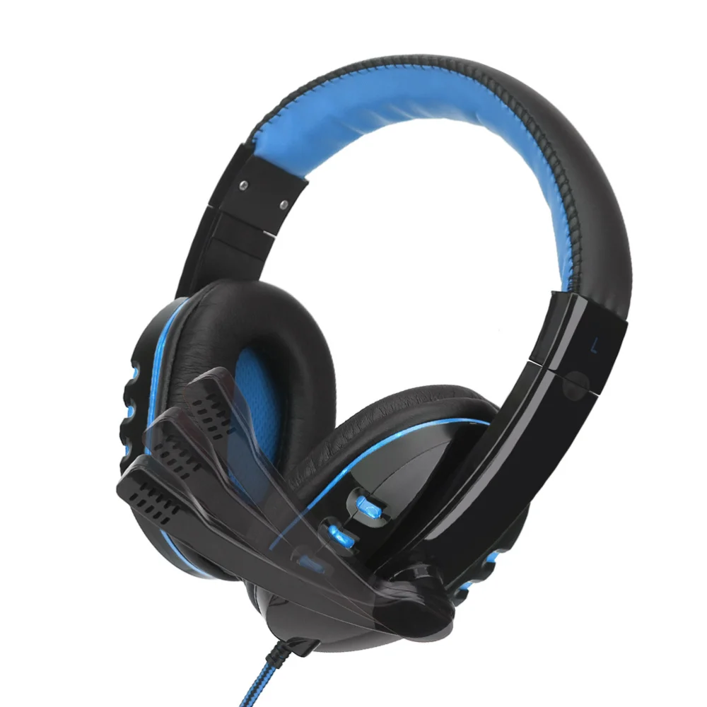 Computer Light Headset Headphones Subwoofer Microphone Multi Function Game Use Headset Compatible With PS4 Black and Blue 
Computer Light Headset Headphones Subwoofer Microphone Multi Function Game Use Headset Compatible With PS4 Black and Blue