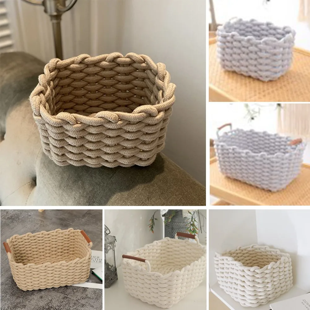2 Size 3 Colors Soft Woven Storage Basket Cotton Rope Cosmetic Dorm Room Organizer Basket Home Decor Christmas Gift
2 Size 3 Colors Soft Woven Storage Basket Cotton Rope Cosmetic Dorm Room Organizer Basket Home Decor Christmas Gift