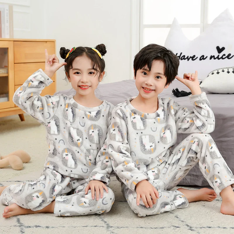 Kids Pajamas Sets Boys Cartoon Unicorn Toddler Flannel Pyjamas Pijama Infantil Girl Home Clothes Children Christmas Sleepwear
Kids Pajamas Sets Boys Cartoon Unicorn Toddler Flannel Pyjamas Pijama Infantil Girl Home Clothes Children Christmas Sleepwear
