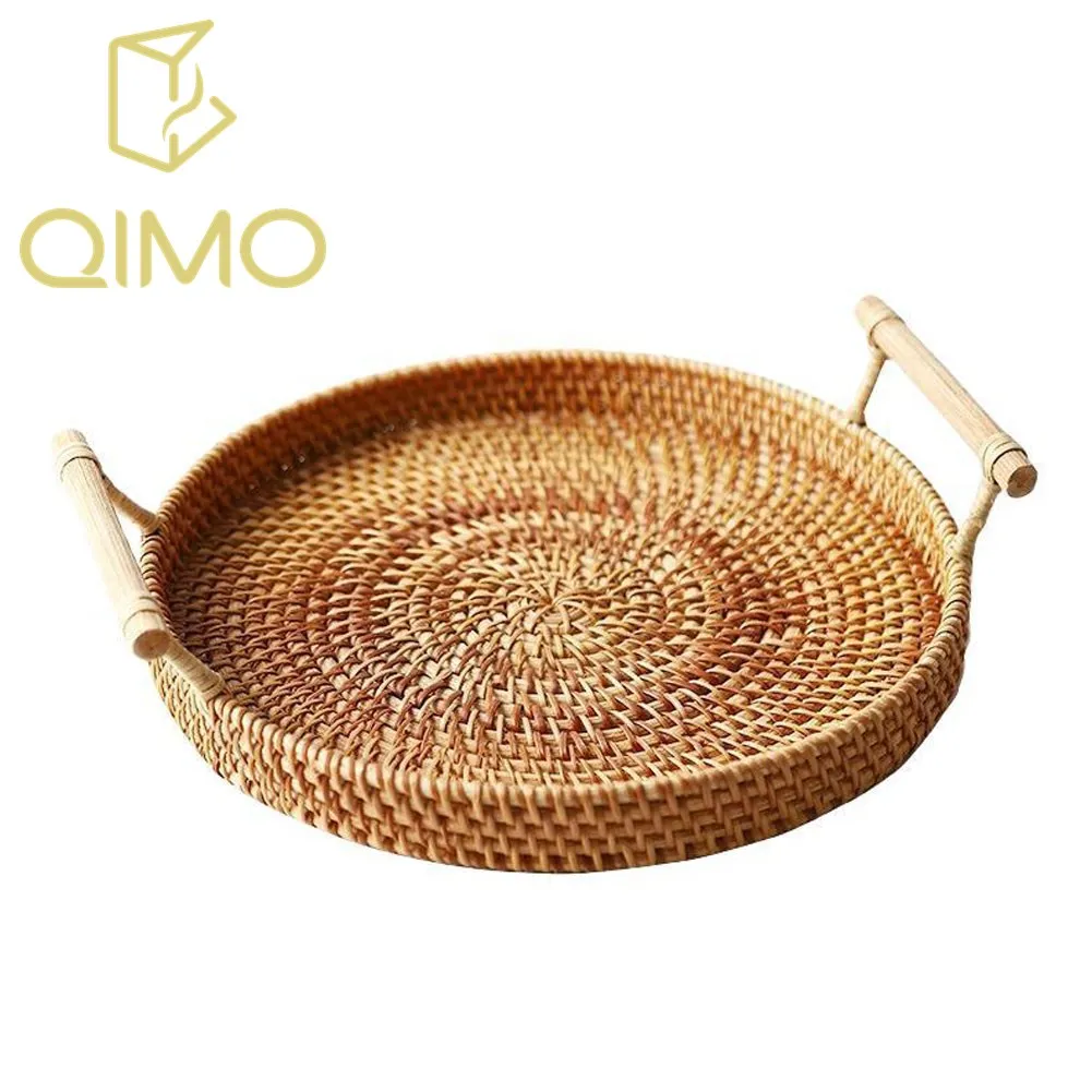Rattan Storage Basket Tray Round Basket with Handle Hand-woven Rattan Tray Wicker Basket Bread Fruit Food Breakfast Display
Rattan Storage Basket Tray Round Basket with Handle Hand-woven Rattan Tray Wicker Basket Bread Fruit Food Breakfast Display
