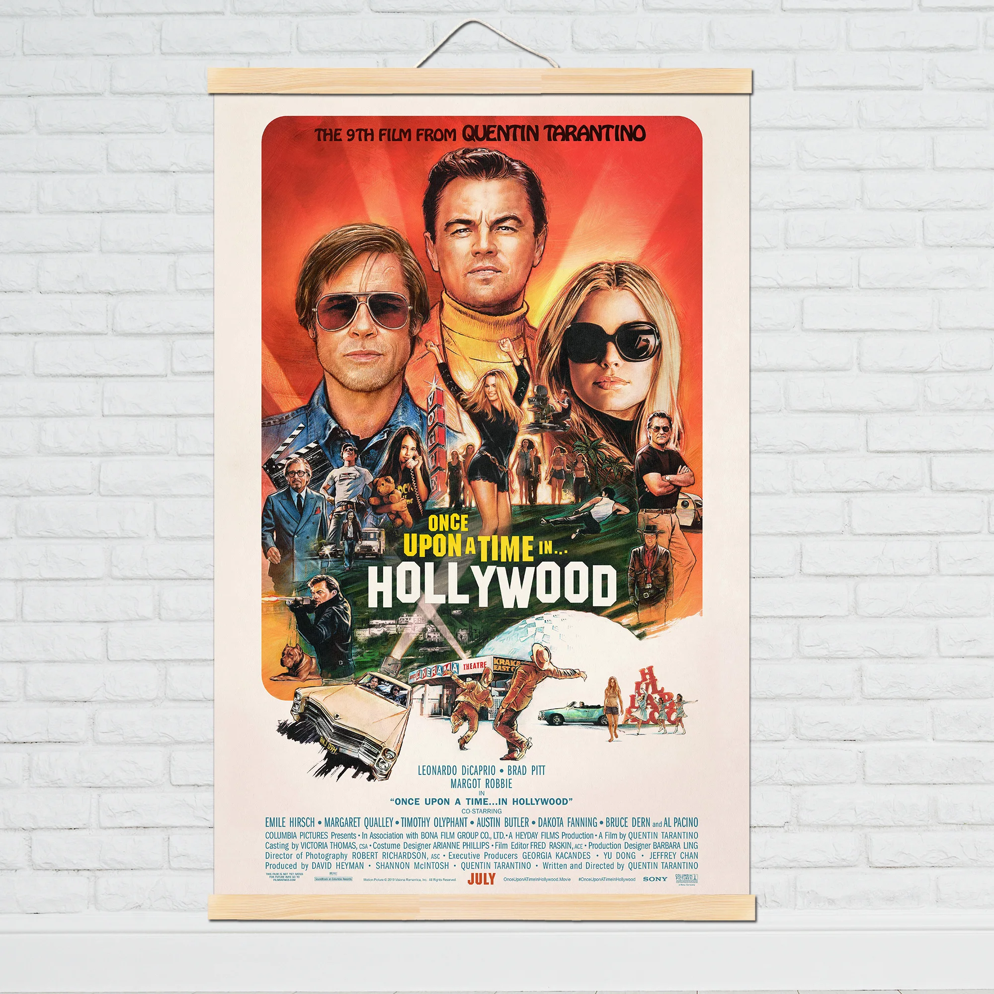2019 Новый Шелковый постер фильма Once Upon a Time in Hollywood ретро художественные принты
