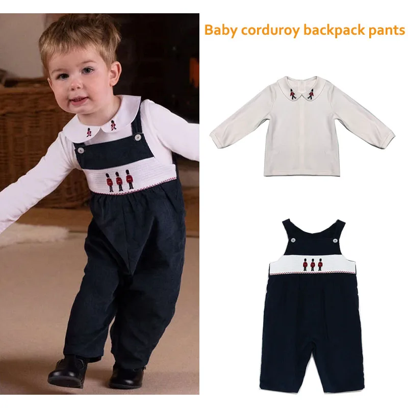 Baby Corduroy Backpack Pants Casual Pants Embroidered Backpack Pants Baby Pants Autumn and Winter British Style Kids Pants Boys 
Baby Corduroy Backpack Pants Casual Pants Embroidered Backpack Pants Baby Pants Autumn and Winter British Style Kids Pants Boys