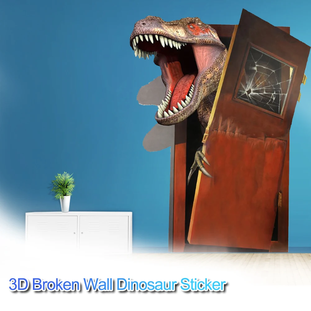 

3D Наклейка на стену с изображением динозавра, наклейка на стену для спальни, гостиной, фоновая наклейка, домашний декор для стен