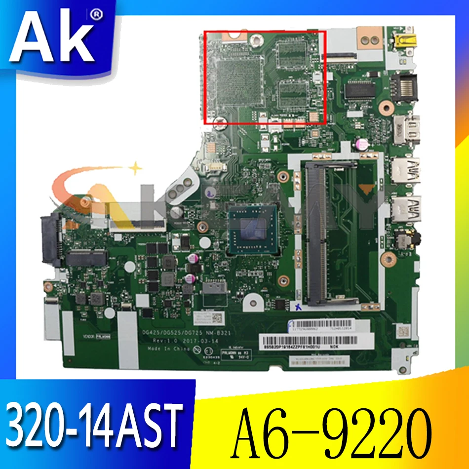 Akemy для Lenovo 320-14AST 330-14AST Материнская плата ноутбука DG425 DG525 DG725 NM-B321 AMD A6-9220 процессор DDR4 100% тесты работы
Akemy для Lenovo 320-14AST 330-14AST Материнская плата ноутбука DG425 DG525 DG725 NM-B321 AMD A6-9220 процессор DDR4 100% тесты работы