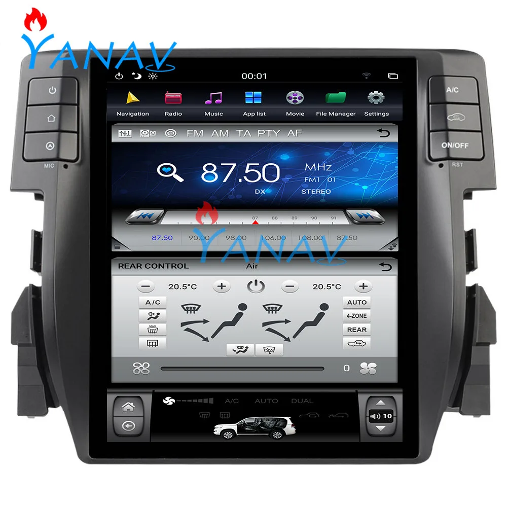 10.4" tesla style vertical screen Car stereo GPS navigation for-Honda-Civic 2016+ Car GPS radio Navigation for-Honda-Civic
10.4" tesla style vertical screen Car stereo GPS navigation for-Honda-Civic 2016+ Car GPS radio Navigation for-Honda-Civic