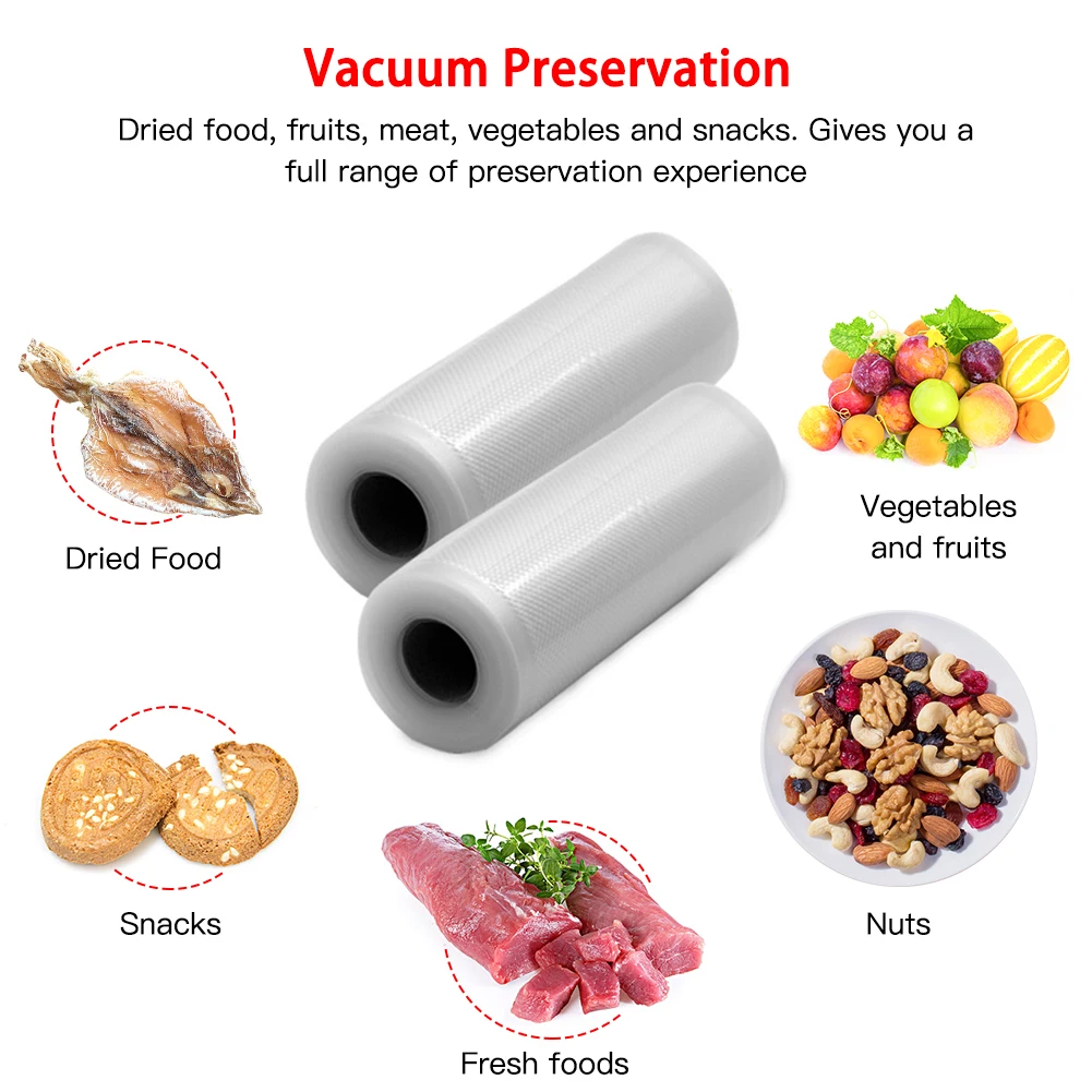 Kitchen Food Vacuum Bag Storage Bags For Vacuum Sealer Vacuum Packaging Rolls Smooth Food Fruit and Vegetable Cling Film
Kitchen Food Vacuum Bag Storage Bags For Vacuum Sealer Vacuum Packaging Rolls Smooth Food Fruit and Vegetable Cling Film
