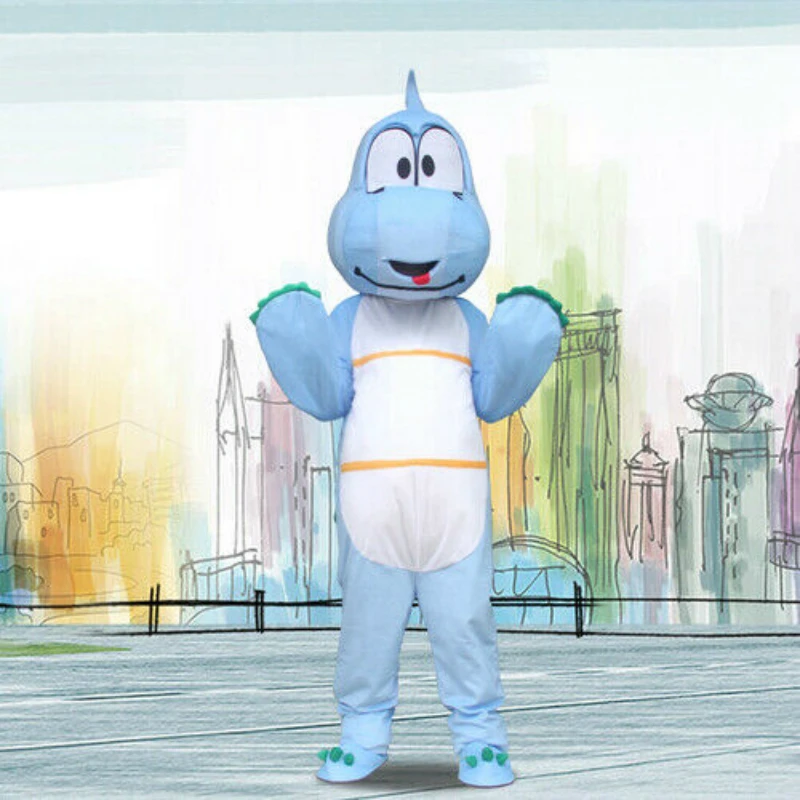 Dinosaur Mascot Costume Cute Blue Dragon Character Suit Fancy Cosplay Party Dress Up Game Clothes Fashion Band Costumes
Dinosaur Mascot Costume Cute Blue Dragon Character Suit Fancy Cosplay Party Dress Up Game Clothes Fashion Band Costumes
