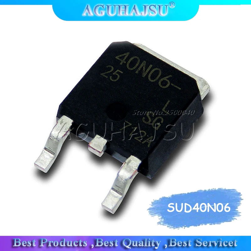 10 шт. SUD40N06-25L TO-252 40N06 TO252 SUD40N06 40N06-25L | Электронные компоненты и принадлежности