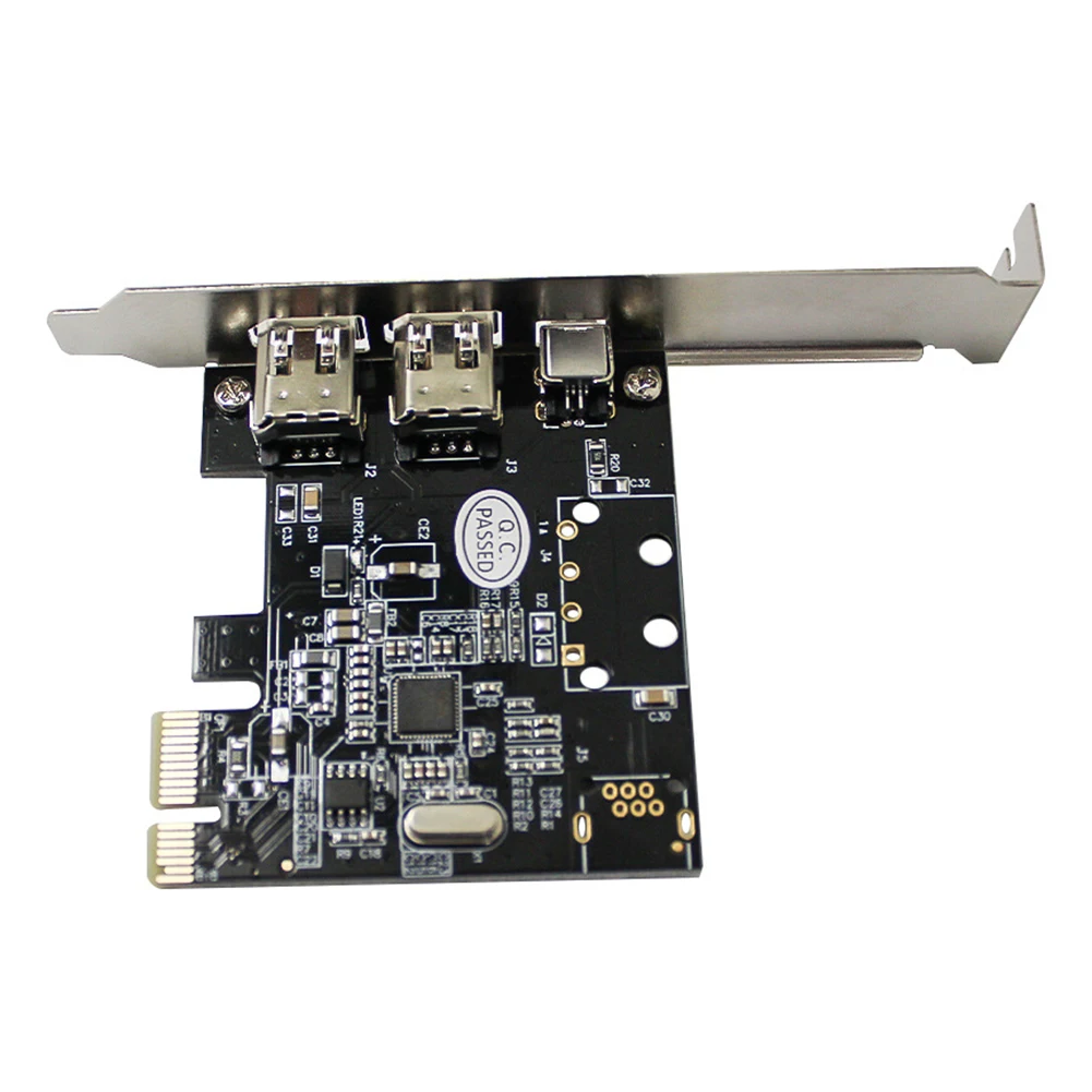 

PCI-E 1X to 16X 1394 DV Video PC Capture Expansion Card with 6 Pin to 4 Pin Firewire Pcie Adapter Card Desktop Computer 3 Port