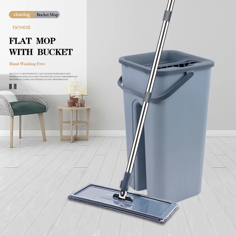 Flat Mop With Bucket Set Lazy Floor Mop Bucket Spin Automatic Hand Free Washing Mop 6 Pcs Cleaning Mops Rags Home Household Grey
Flat Mop With Bucket Set Lazy Floor Mop Bucket Spin Automatic Hand Free Washing Mop 6 Pcs Cleaning Mops Rags Home Household Grey