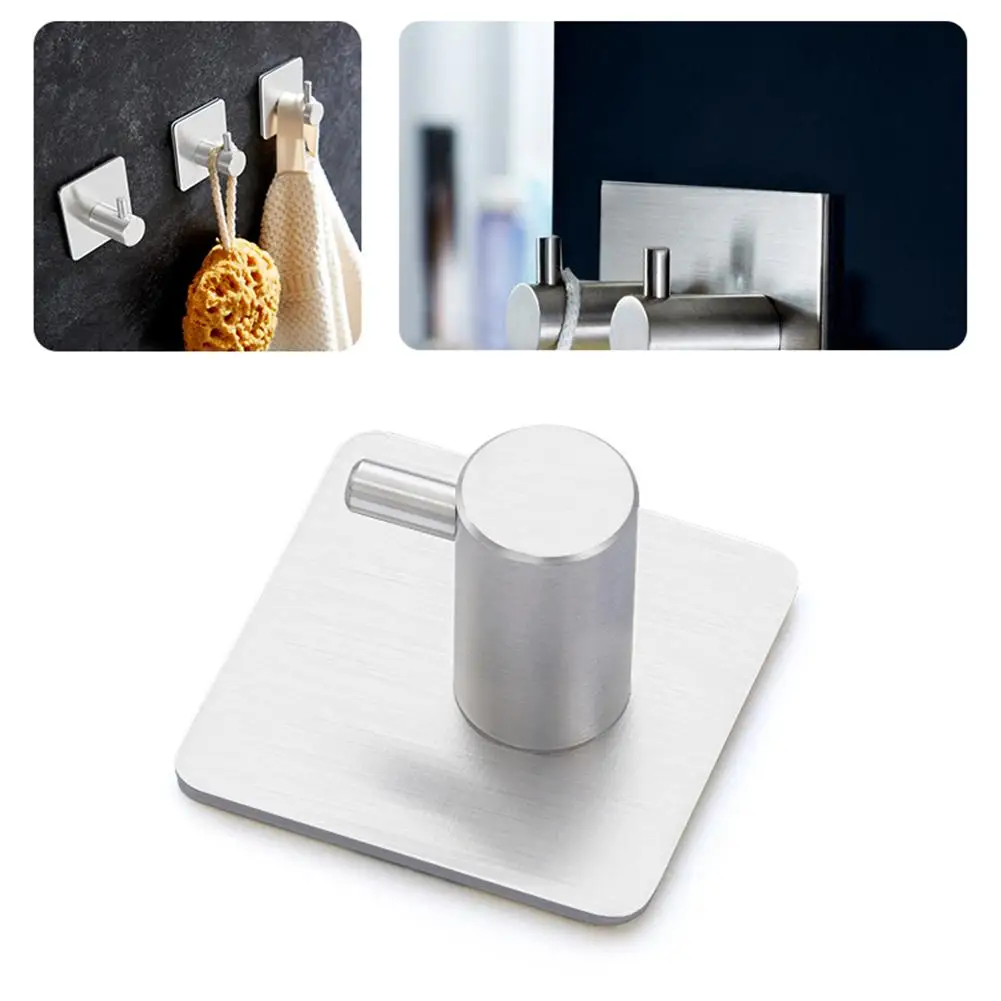 304 Stainless Steel Metal Punch-free Adhesive Hook Sticky Single Hook Coat Hat Hook For Door Wall Bathroom Kitchen
304 Stainless Steel Metal Punch-free Adhesive Hook Sticky Single Hook Coat Hat Hook For Door Wall Bathroom Kitchen