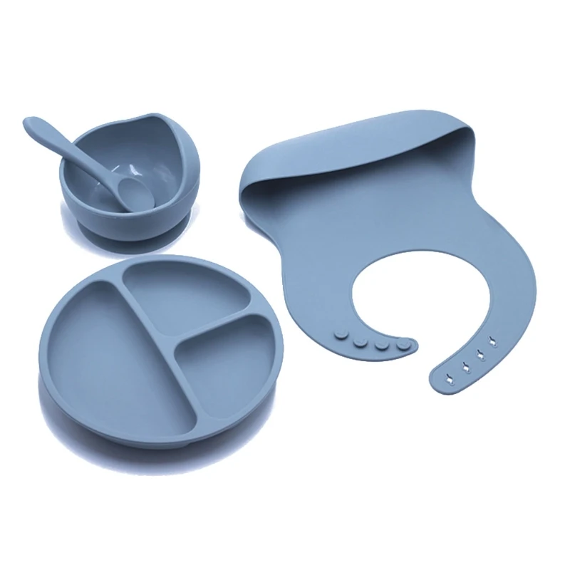 4pcs BPA Free Baby Silicone Tableware Waterproof Bib Solid Color Dinner Plate Sucker Bowl Spoon For Children 23GD
4pcs BPA Free Baby Silicone Tableware Waterproof Bib Solid Color Dinner Plate Sucker Bowl Spoon For Children 23GD