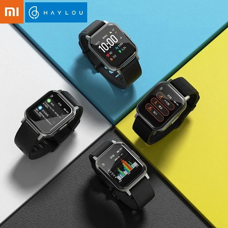 

Оригинальные Смарт-часы Xiaomi Haylou LS02 глобальная версия, водонепроницаемые IP68, 12 спортивных режимов, напоминание о звонках, BT 5,0 смарт-браслет д...