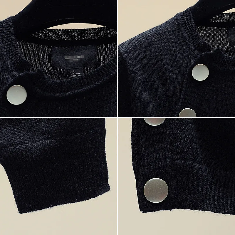 MUMUZI long-sleeved sweater women 2020 spring new front buttons tops loose black sweater sexy fashion knitwear
MUMUZI long-sleeved sweater women 2020 spring new front buttons tops loose black sweater sexy fashion knitwear