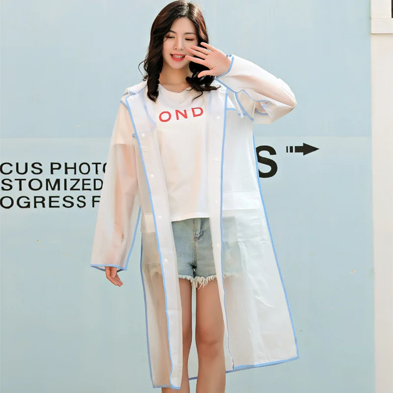 Fashion EVA Women Raincoat Thickened Waterproof Rain Coat Women Clear Transparent Camping Waterproof Rainwear Suit 6RTH06
Fashion EVA Women Raincoat Thickened Waterproof Rain Coat Women Clear Transparent Camping Waterproof Rainwear Suit 6RTH06