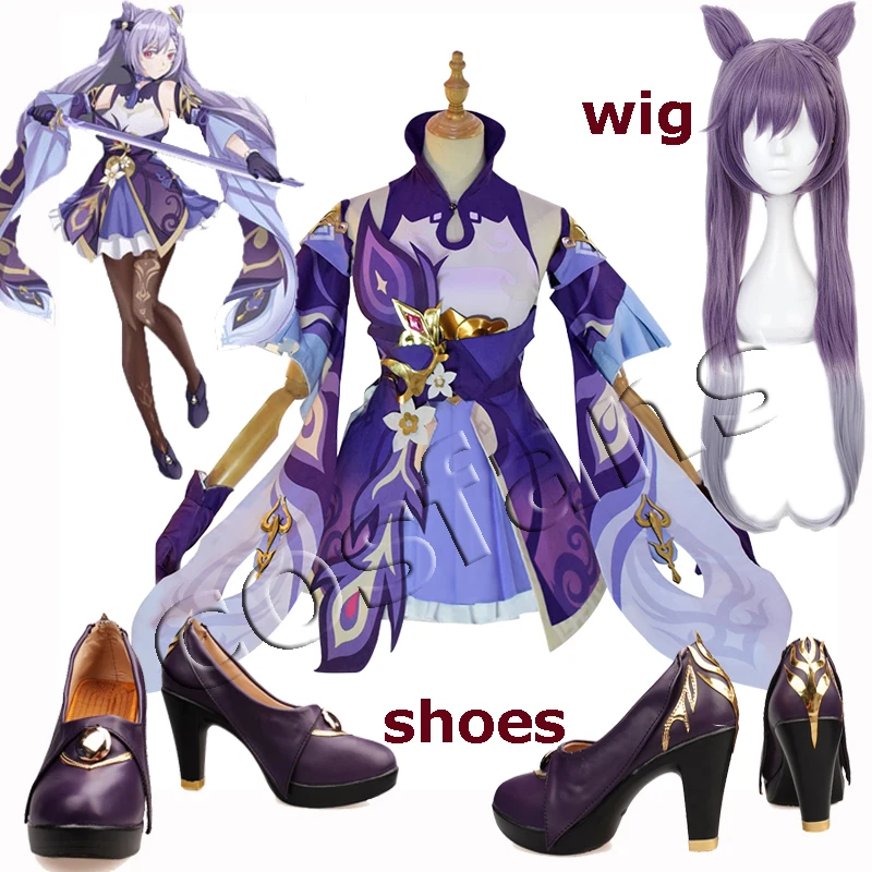 Game Genshin Impact Keqing Cosplay Costumes Genshin Ke Qing Impact Halloween Cos Shoes Keqing Ponytails Mixed Purple Cosplay Wig
Game Genshin Impact Keqing Cosplay Costumes Genshin Ke Qing Impact Halloween Cos Shoes Keqing Ponytails Mixed Purple Cosplay Wig