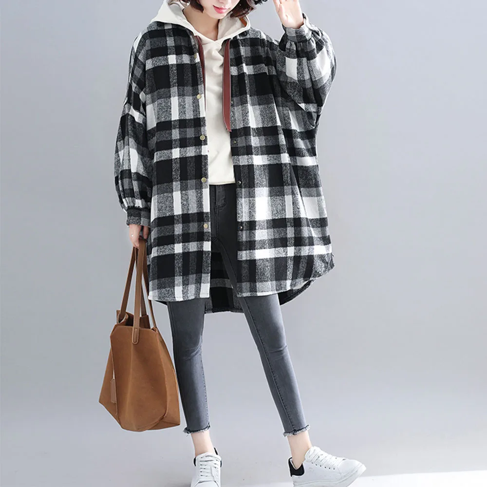 Fashion Autumn Jackets Women Shirt coat Long Windbreaker Parka Plus Size lapel Casual Cotton Women's Outwear Park Plus size
Fashion Autumn Jackets Women Shirt coat Long Windbreaker Parka Plus Size lapel Casual Cotton Women's Outwear Park Plus size