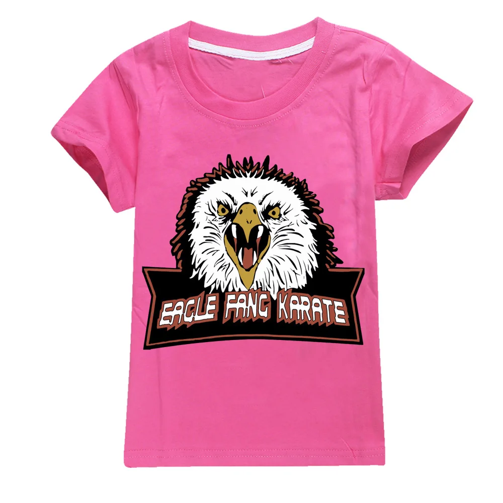 Unisex 100% cotton Eagle Fang karate T Shirt Cobra Kai Tshirt Soft Summer Short Sleeve Tops Tee Homme object to boys and girl
Unisex 100% cotton Eagle Fang karate T Shirt Cobra Kai Tshirt Soft Summer Short Sleeve Tops Tee Homme object to boys and girl