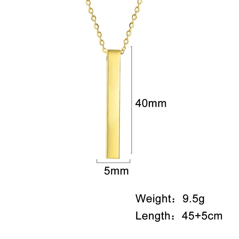 Lucktune Tube Cuboid 4 Sides Custom Bar Necklace for Women Men Stainless Steel Jewelry Valentine's Day Gift Family Friends
Lucktune Tube Cuboid 4 Sides Custom Bar Necklace for Women Men Stainless Steel Jewelry Valentine's Day Gift Family Friends