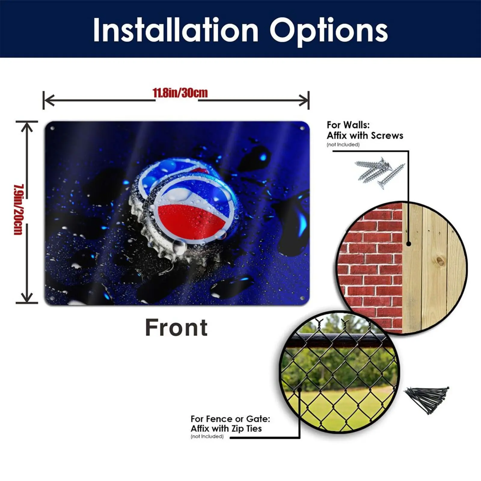 Pepsi Wall Metal Poster Retro Plaque Warning Tin Sign Iron Painting Decoration Hanging Crafts Bar Pub Home Alihause Decor
Pepsi Wall Metal Poster Retro Plaque Warning Tin Sign Iron Painting Decoration Hanging Crafts Bar Pub Home Alihause Decor