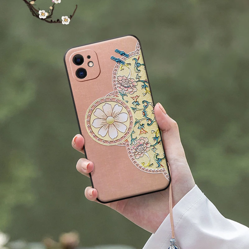 Elegant Cheongsam 3D Embossed Phone Case For Samsung S10e S8 9 10 20 21 22 Ultra Plus Note8 Soft Back Covers | Мобильные телефоны и