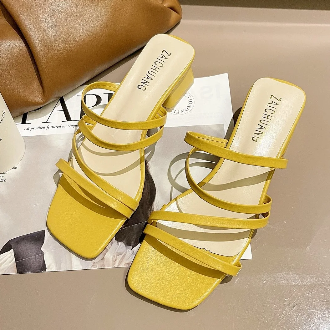 2021 Summer Elegant Narrow Strap Sandals Ladies Fashion Classics Square Heels Sandals For Women White Yellow Shoes Women Party
2021 Summer Elegant Narrow Strap Sandals Ladies Fashion Classics Square Heels Sandals For Women White Yellow Shoes Women Party