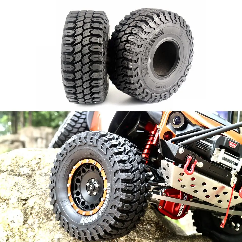 

2-4Pcs 1.9 Inch 125mm 1/10 Rock Crawler Rubber Tires for D90 TRX-4 Defender TRX6 G63 SCX10 II AXIAL 90046 TF2 RC Car Accessories