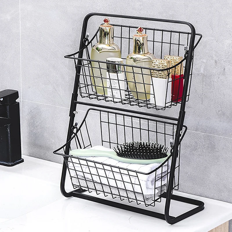 Iron Storage Shelf Rack,for Kitchen Seasoning Organizer Fruits Holder,Double Layer Storage Basket for Bathroom 
Iron Storage Shelf Rack,for Kitchen Seasoning Organizer Fruits Holder,Double Layer Storage Basket for Bathroom