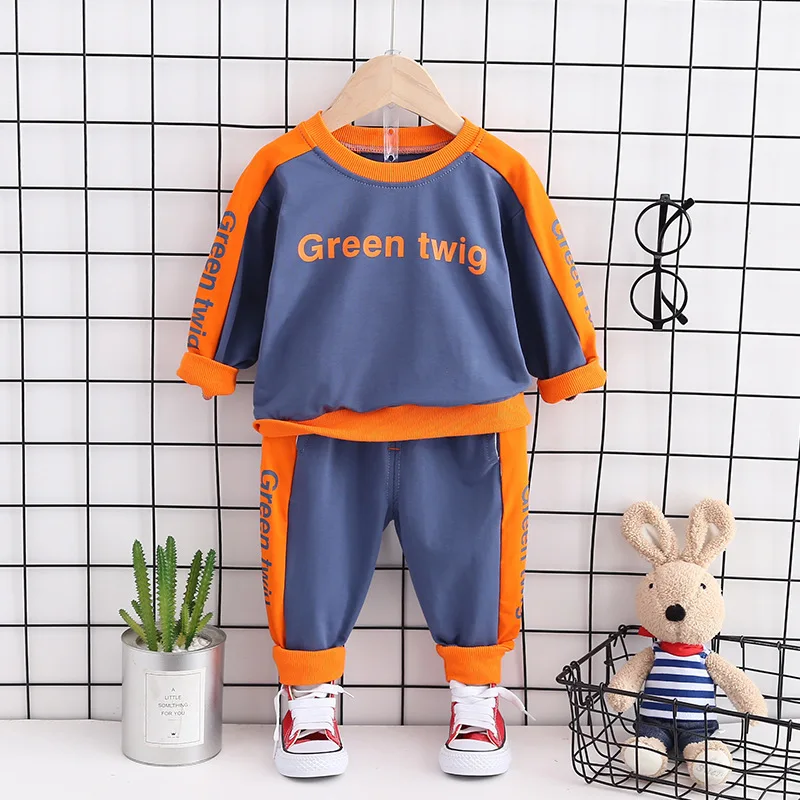 Baby Boy Clothes New Children Long Sleeve Suit Girl Round Collar 2 Piece Set Outfits Kids Sweater Sports Casual Sportswear | Мать и