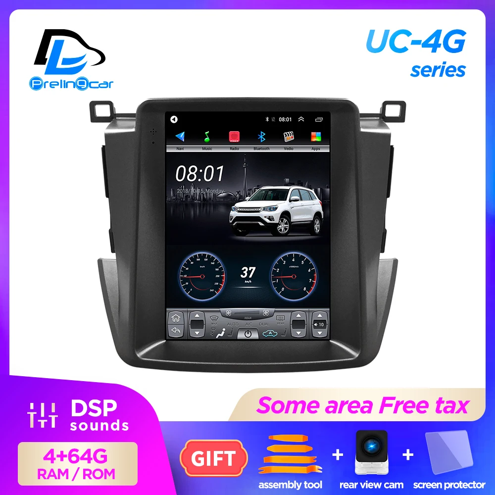 4G Lte 32G ROM вертикальный экран android 9 1 система мультимедийный видеоплеер для Toyota RAV4