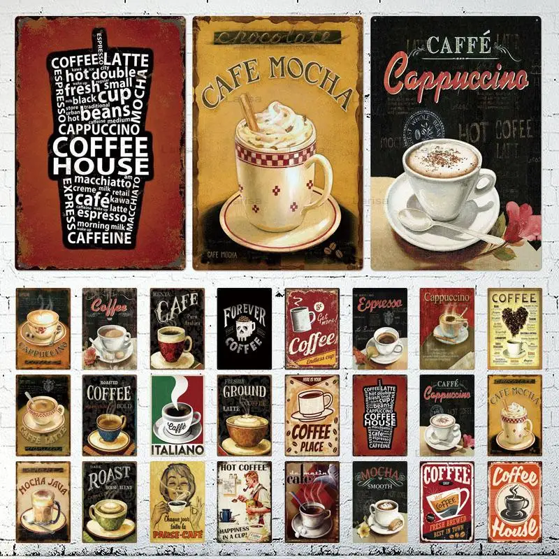 Coffee Tin Sign Vintage Metal Sign Plaque Metal Vintage Wall Decor for Kitchen Coffee Bar Cafe Retro Metal Posters Wall Sticker
Coffee Tin Sign Vintage Metal Sign Plaque Metal Vintage Wall Decor for Kitchen Coffee Bar Cafe Retro Metal Posters Wall Sticker
