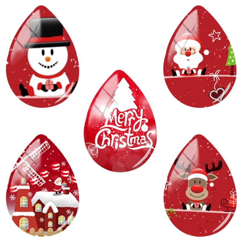 TAFREE 18x25mm Handmade Tear Drop Shape DIY pendant necklace jewelry Glass Cabochon merry christmas gift Making Findings CM390 
TAFREE 18x25mm Handmade Tear Drop Shape DIY pendant necklace jewelry Glass Cabochon merry christmas gift Making Findings CM390